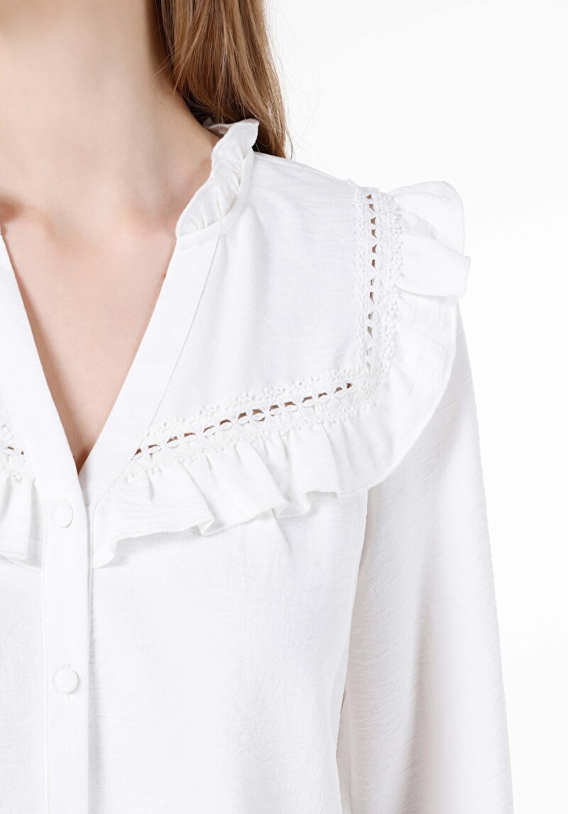 Показати інформацію про Сорочка З Довгим Рукавом Жіноча Біла  Cl1067669