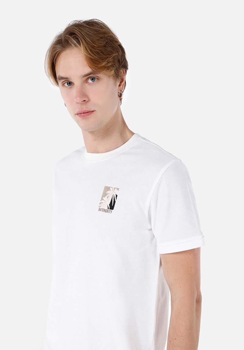 Показати інформацію про Футболка З Коротким Рукавом Чоловіча Біла  Cl1067700