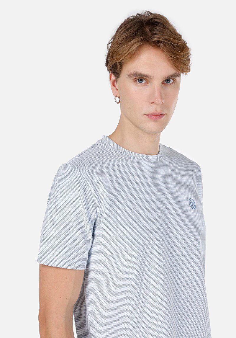 Показати інформацію про Футболка З Коротким Рукавом Чоловіча Синя  Cl1067714