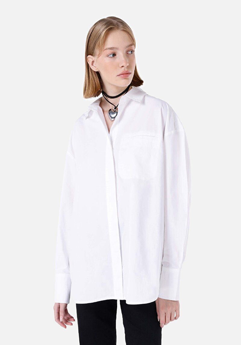 Зображення Сорочка З Довгим Рукавом Жіноча Біла  Cl1067132