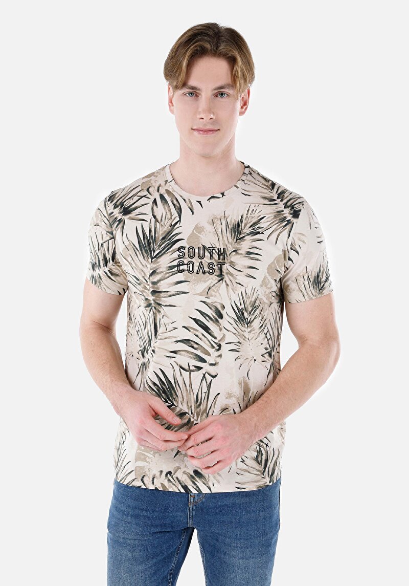 Зображення Футболка З Коротким Рукавом Чоловіча Бежева  Cl1067738