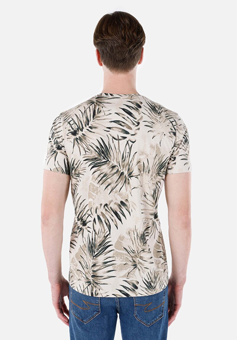 Показати інформацію про Футболка З Коротким Рукавом Чоловіча Бежева  Cl1067738