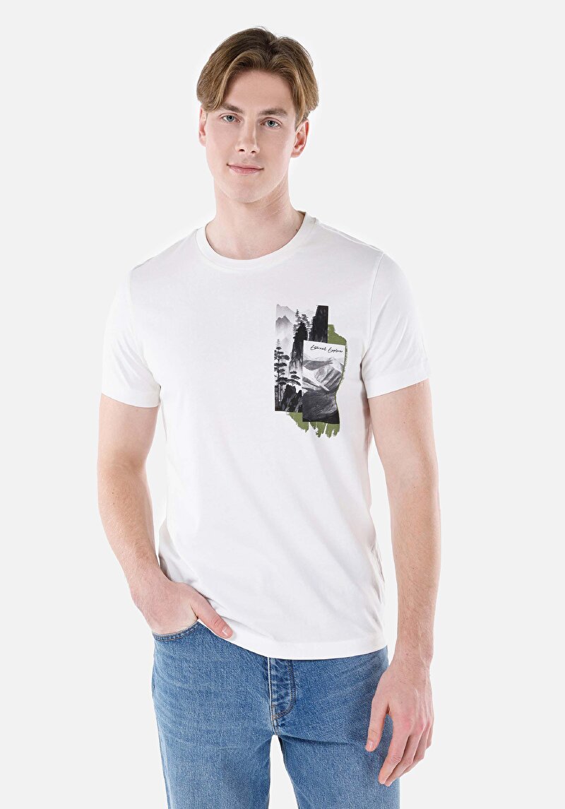 Зображення Футболка З Коротким Рукавом Чоловіча Біла  Cl1067743