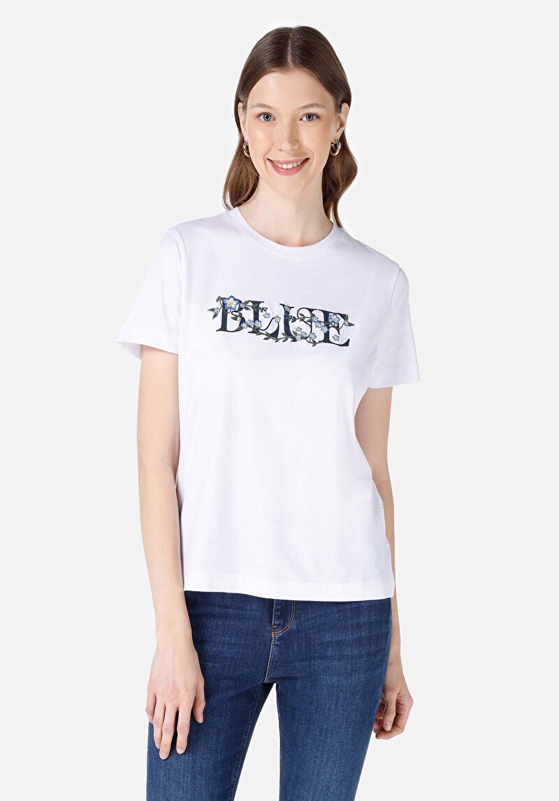 Зображення Футболка З Коротким Рукавом Жіноча Біла  Cl1068004