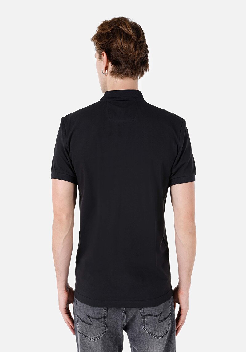 Показати інформацію про Поло З Коротким Рукавом Чоловіче Чорне  Cl1067748