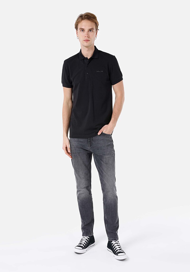 Показати інформацію про Поло З Коротким Рукавом Чоловіче Чорне  Cl1067748