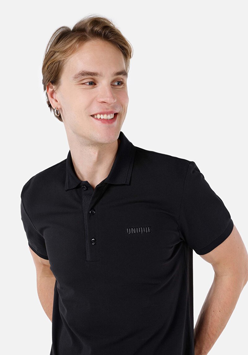 Показати інформацію про Поло З Коротким Рукавом Чоловіче Чорне  Cl1067748