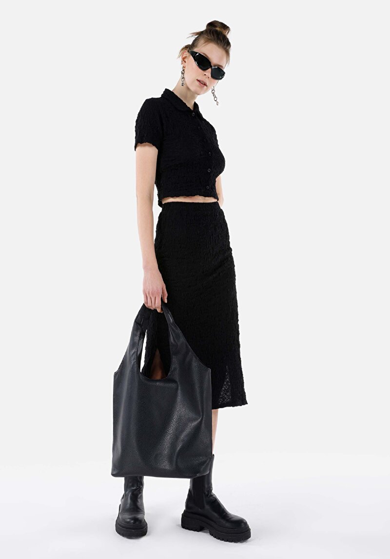 Показати інформацію про Футболка З Коротким Рукавом Жіноча Чорна  Cl1068050