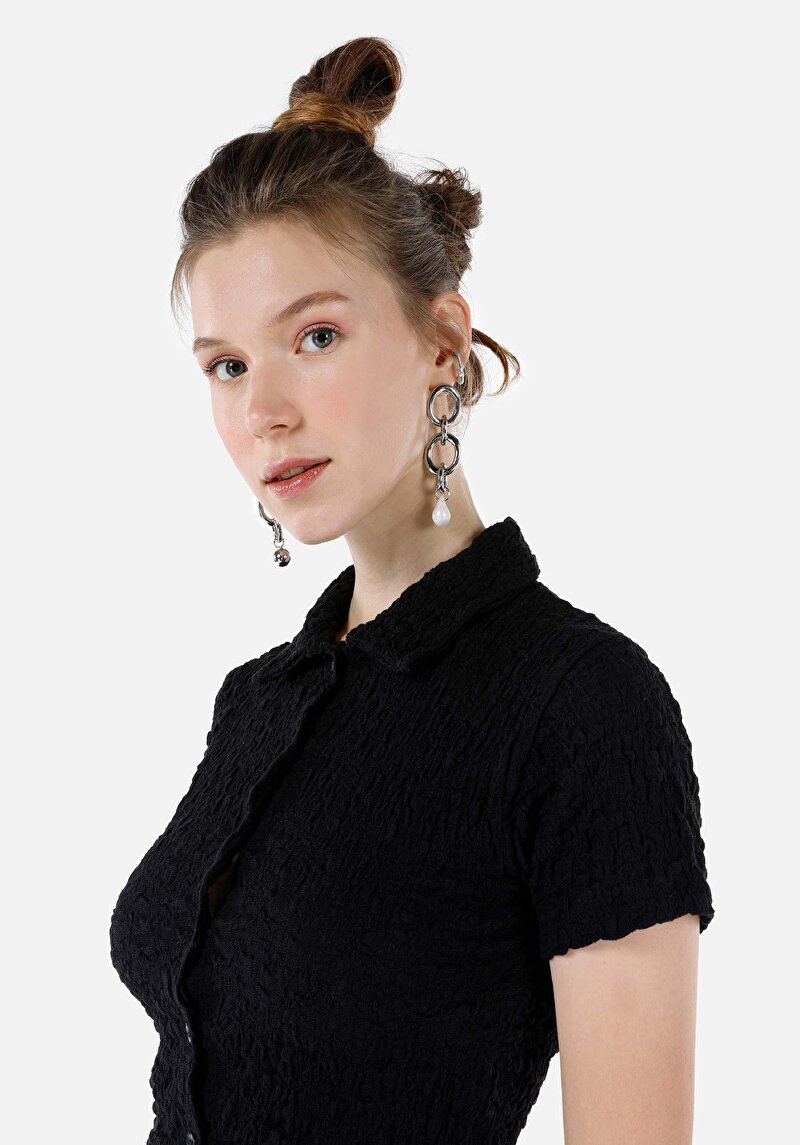 Показати інформацію про Футболка З Коротким Рукавом Жіноча Чорна  Cl1068050