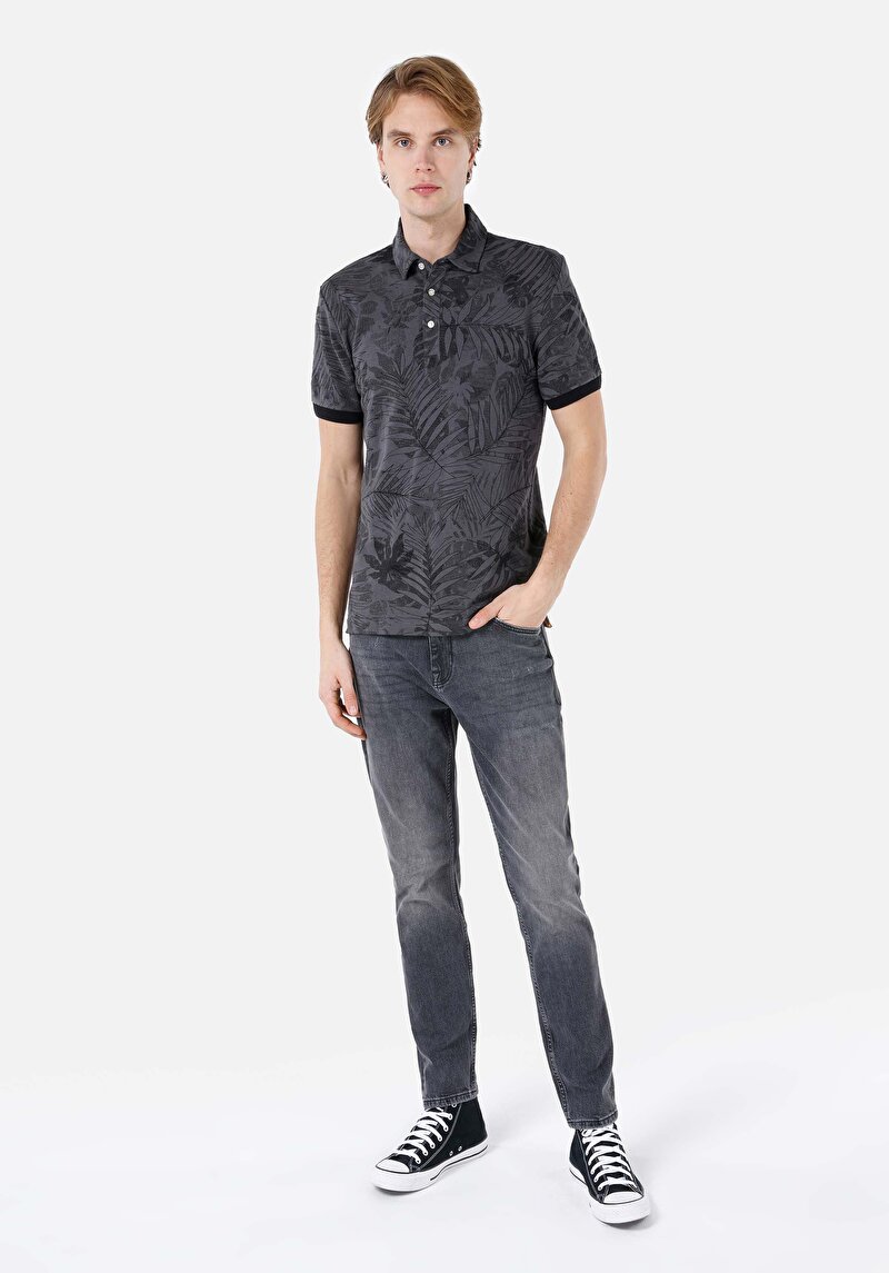 Показати інформацію про Поло З Коротким Рукавом Чоловіче Сіре  Cl1067804