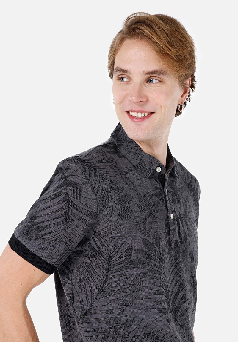 Показати інформацію про Поло З Коротким Рукавом Чоловіче Сіре  Cl1067804