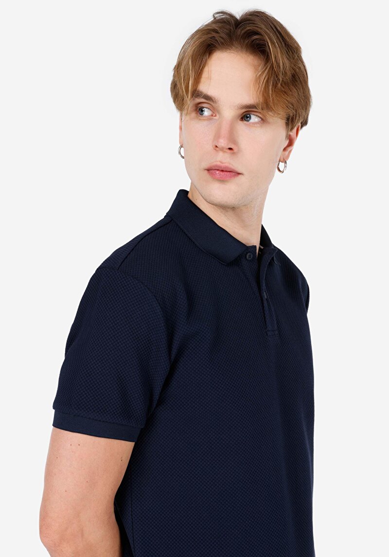 Показати інформацію про Поло З Коротким Рукавом Чоловіче Синє  Cl1067808