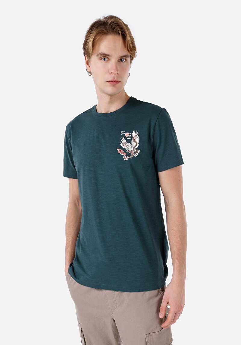 Зображення Футболка З Коротким Рукавом Чоловіча Зелена  Cl1068071