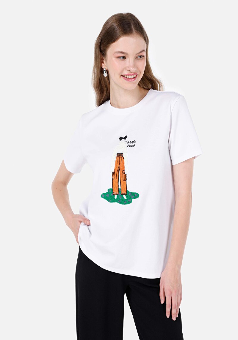 Зображення Футболка З Коротким Рукавом Жіноча Біла  Cl1068086