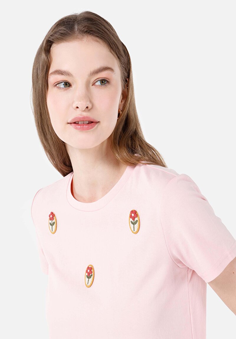 Показати інформацію про Футболка З Коротким Рукавом Жіноча Рожева  Cl1068094