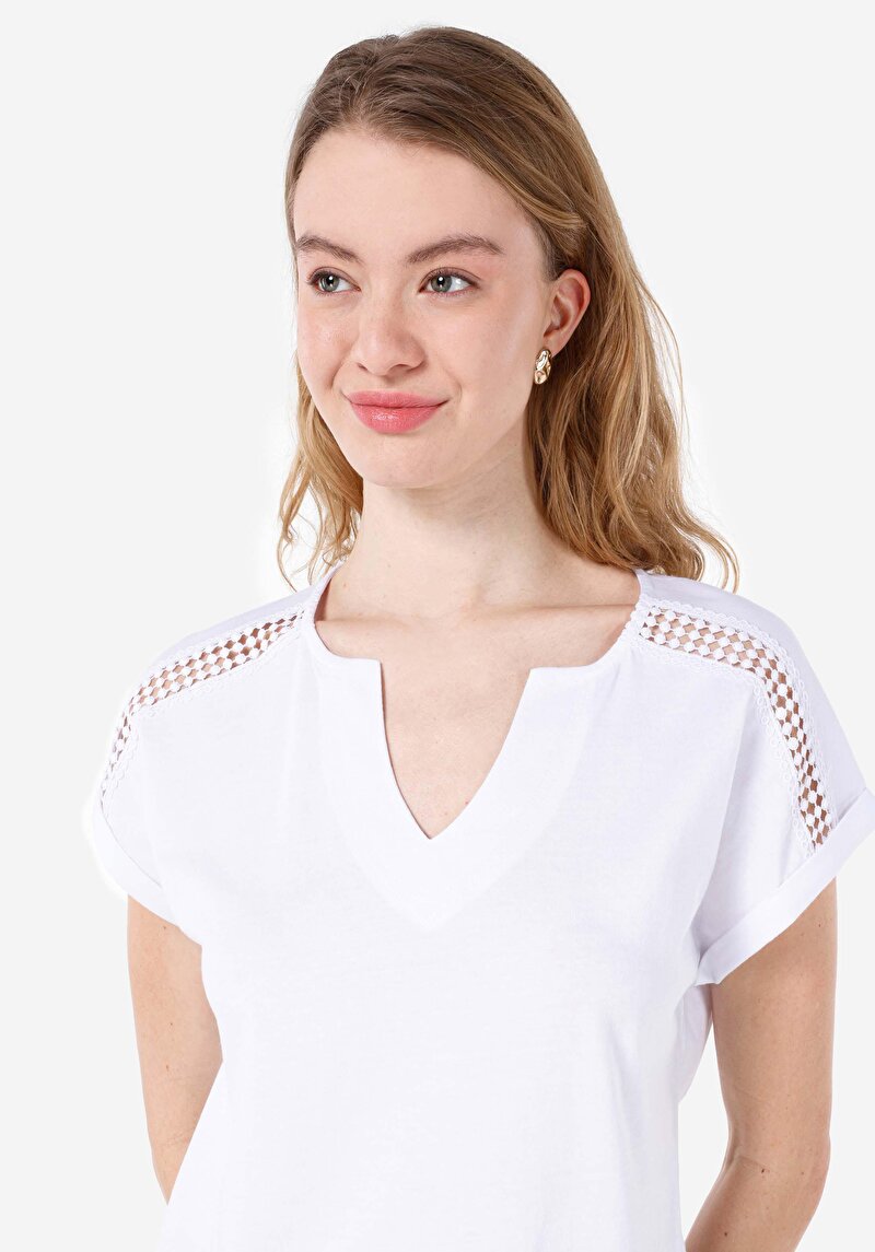 Показати інформацію про Футболка З Коротким Рукавом Жіноча Біла  Cl1067931