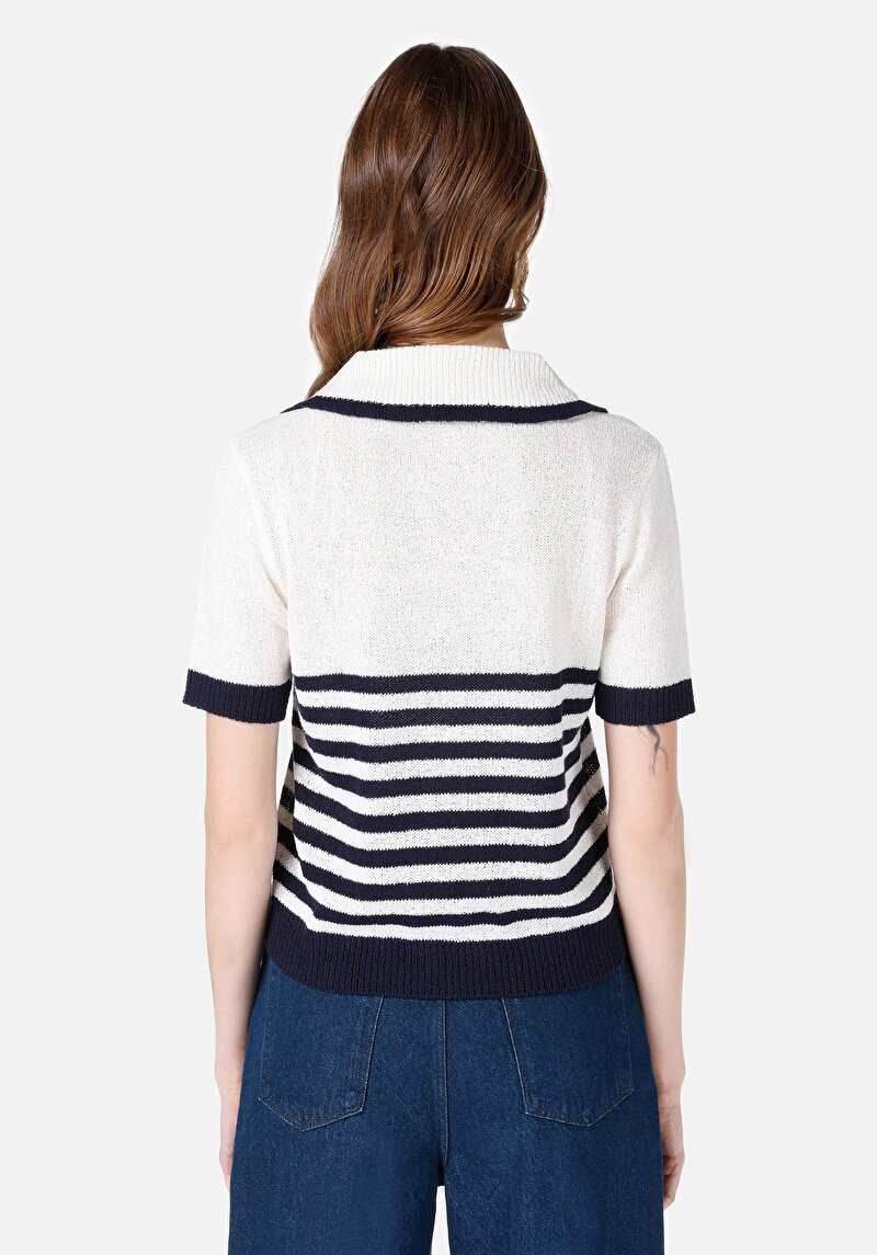 Показати інформацію про Светр Із Коротким Рукавом Жіночий Синій  Cl1068106