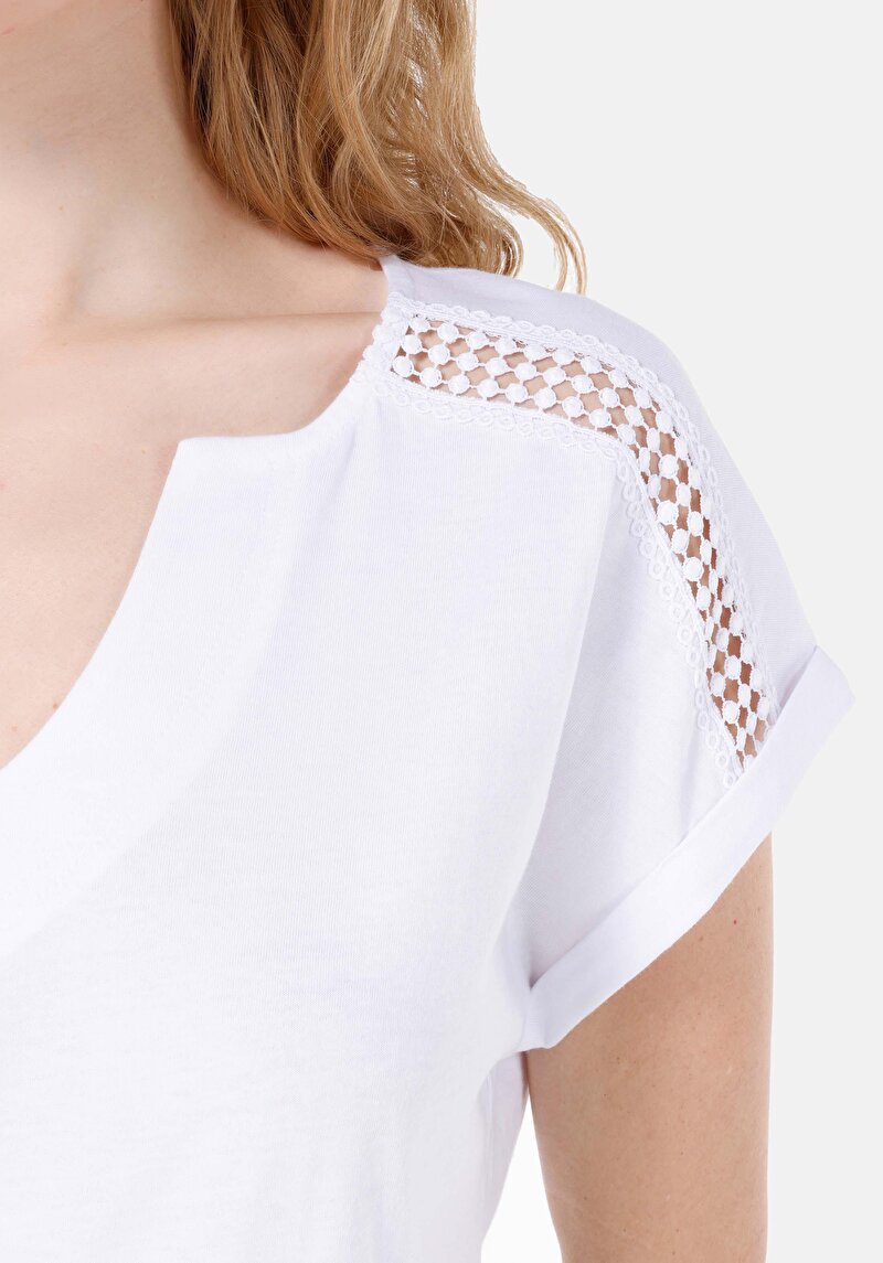 Показати інформацію про Футболка З Коротким Рукавом Жіноча Біла  Cl1067931