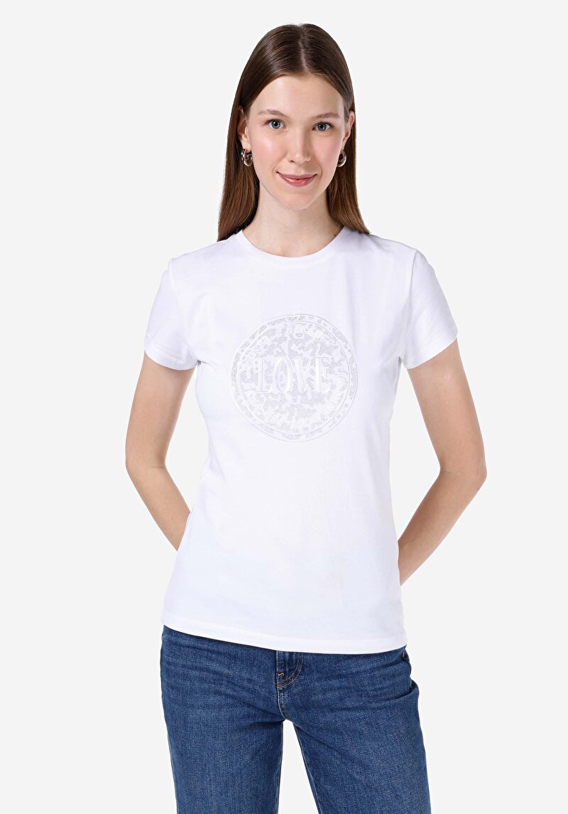 Зображення Футболка З Коротким Рукавом Жіноча Біла  Cl1067288