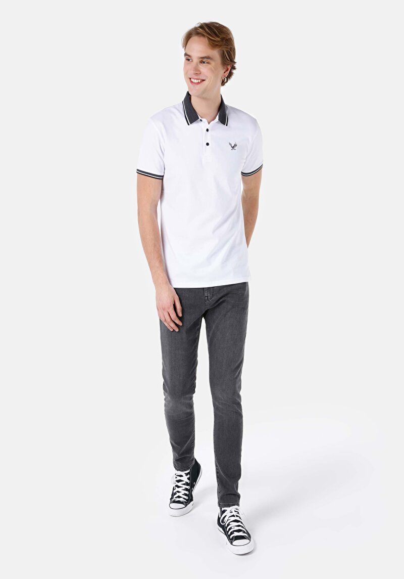 Показати інформацію про Поло З Коротким Рукавом Чоловіче Біле  Cl1068111