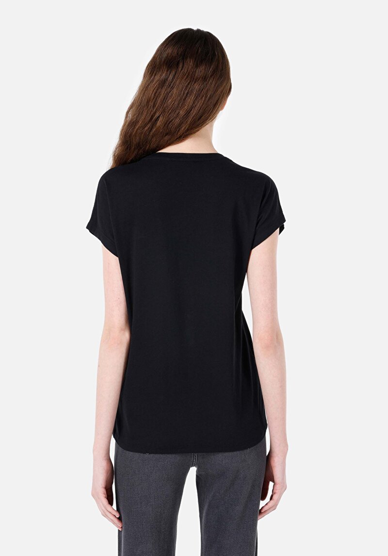 Показати інформацію про Футболка З Коротким Рукавом Жіноча Чорна  Cl1067935