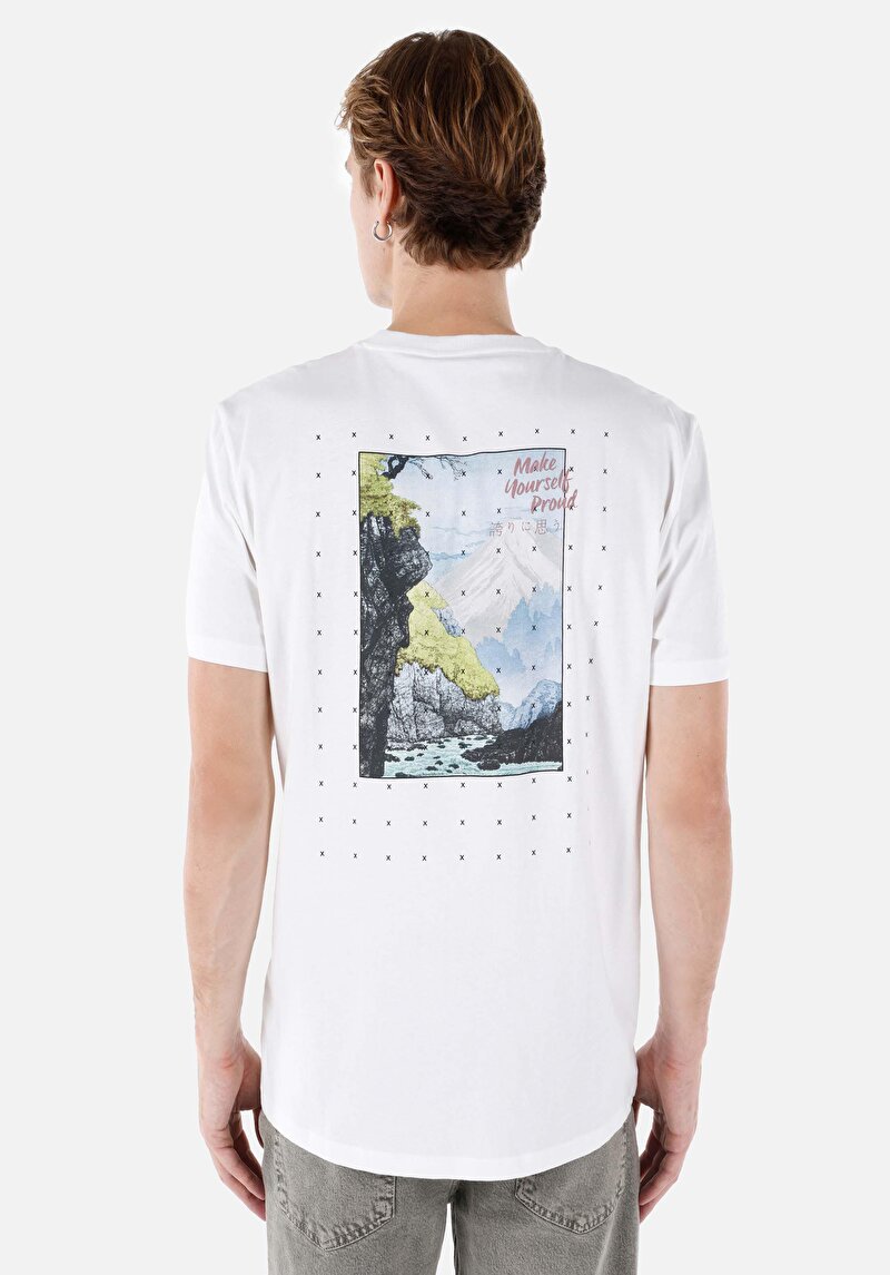 Показати інформацію про Футболка З Коротким Рукавом Чоловіча Біла  Cl1068116