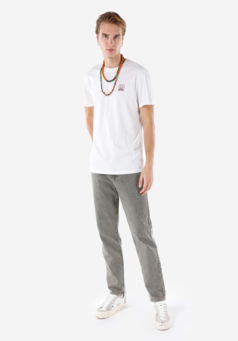 Показати інформацію про Футболка З Коротким Рукавом Чоловіча Біла  Cl1068116