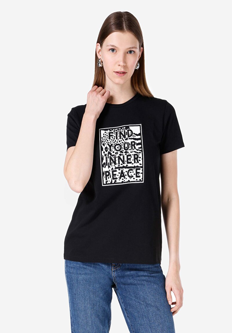 Зображення Футболка З Коротким Рукавом Жіноча Чорна  Cl1067292