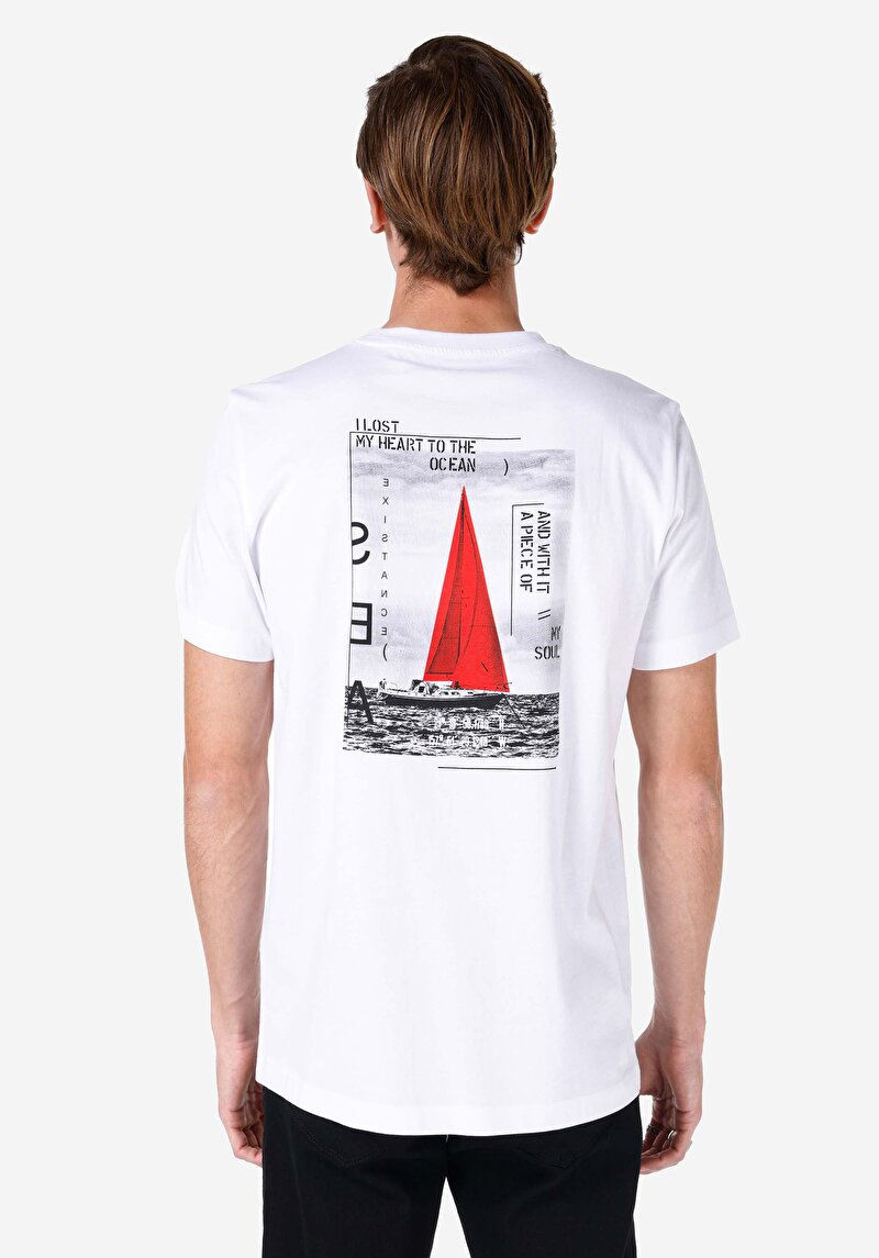 Показати інформацію про Футболка З Коротким Рукавом Чоловіча Біла  Cl1068119