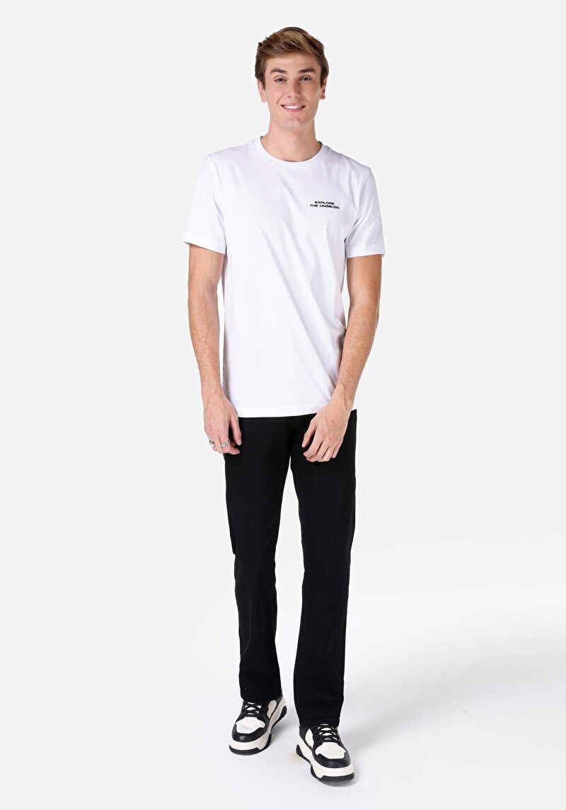 Показати інформацію про Футболка З Коротким Рукавом Чоловіча Біла  Cl1068119