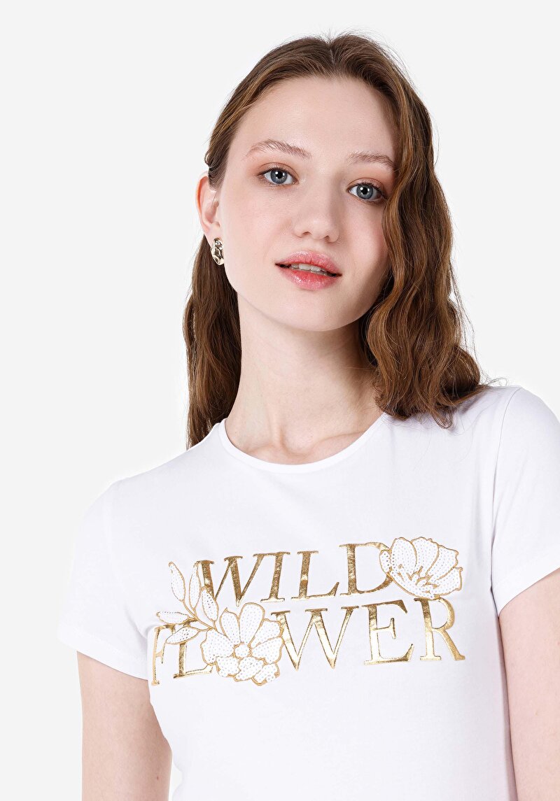 Показати інформацію про Футболка З Коротким Рукавом Жіноча Біла  Cl1067940