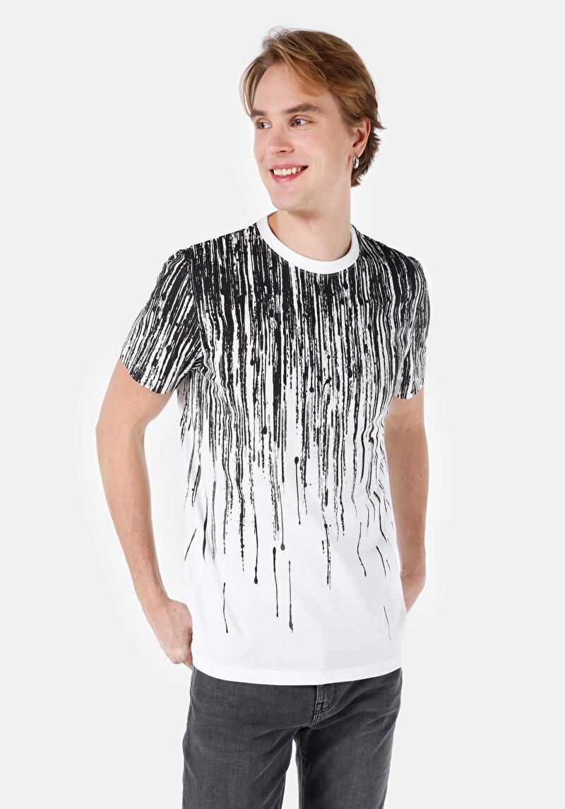 Показати інформацію про Футболка З Коротким Рукавом Чоловіча Біла  Cl1068132