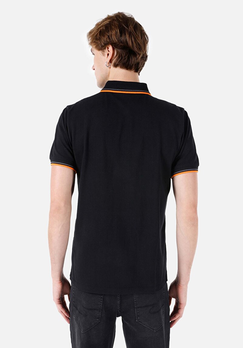 Показати інформацію про Поло З Коротким Рукавом Чоловіче Чорне  Cl1068139