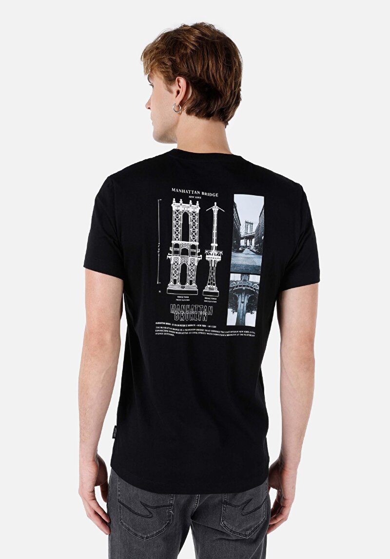 Показати інформацію про Футболка З Коротким Рукавом Чоловіча Чорна  Cl1068141