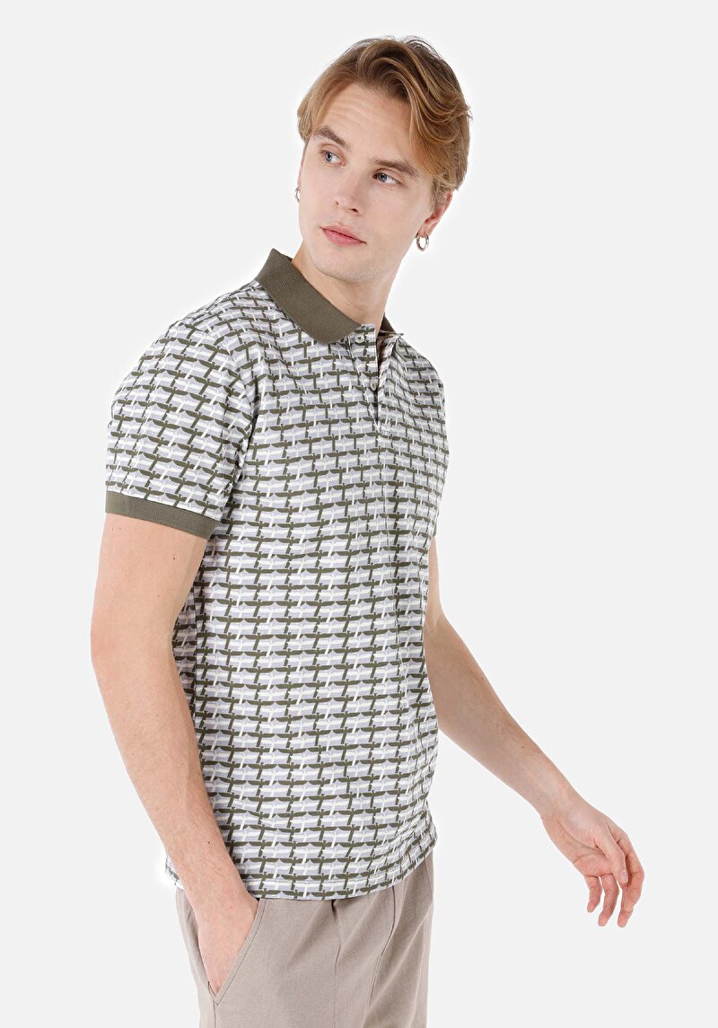 Зображення Поло З Коротким Рукавом Чоловіче Зелене  Cl1068149