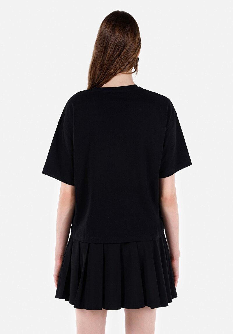 Показати інформацію про Футболка З Коротким Рукавом Жіноча Чорна  Cl1067963