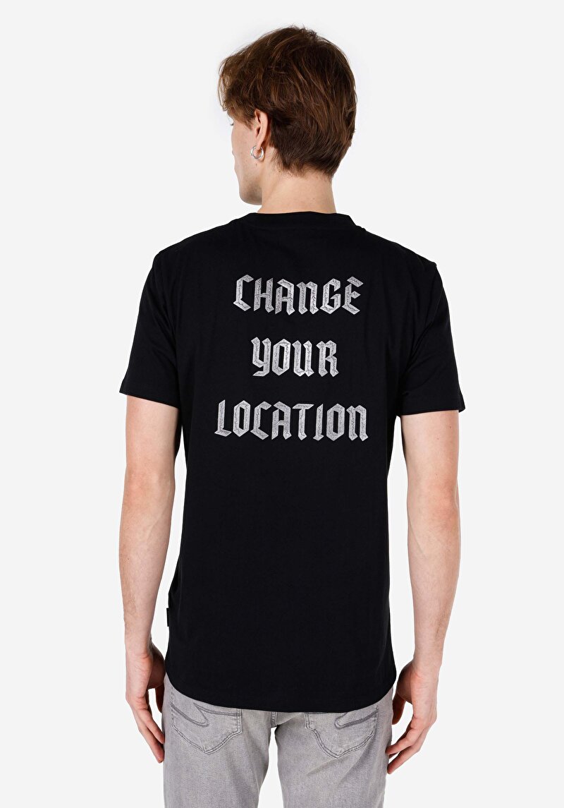 Показати інформацію про Футболка З Коротким Рукавом Чоловіча Чорна  Cl1068187