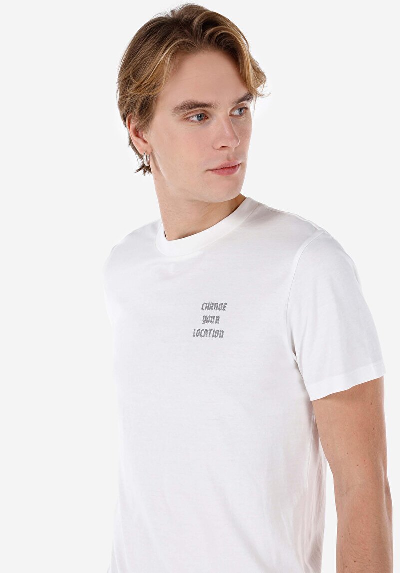 Показати інформацію про Футболка З Коротким Рукавом Чоловіча Біла  Cl1068187