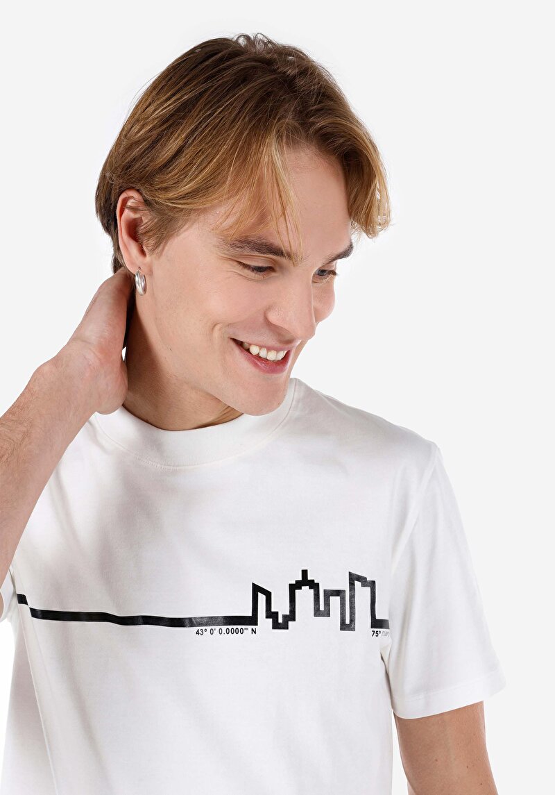 Показати інформацію про Футболка З Коротким Рукавом Чоловіча Біла  Cl1068189