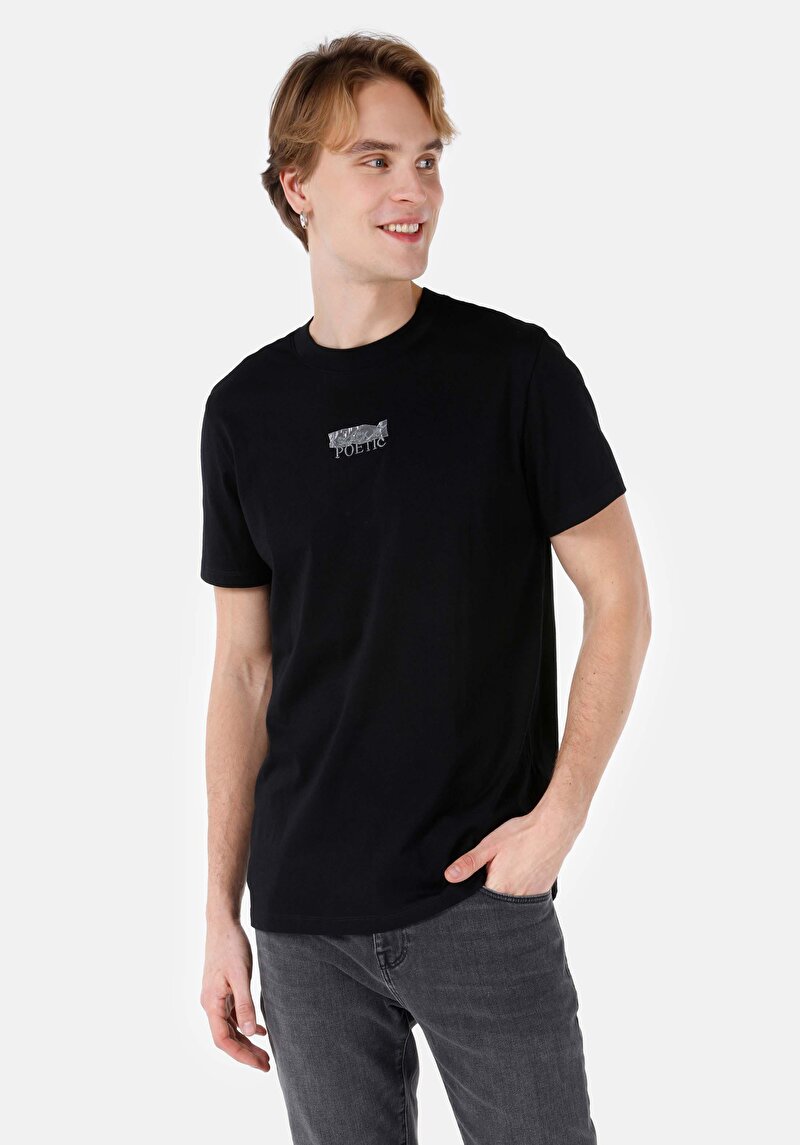 Зображення Футболка З Коротким Рукавом Чоловіча Чорна  Cl1068192