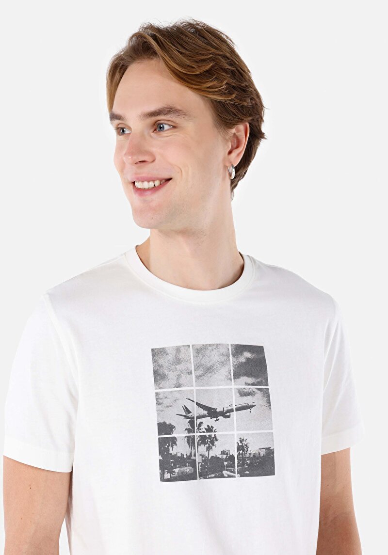 Показати інформацію про Футболка З Коротким Рукавом Чоловіча Біла  Cl1067981