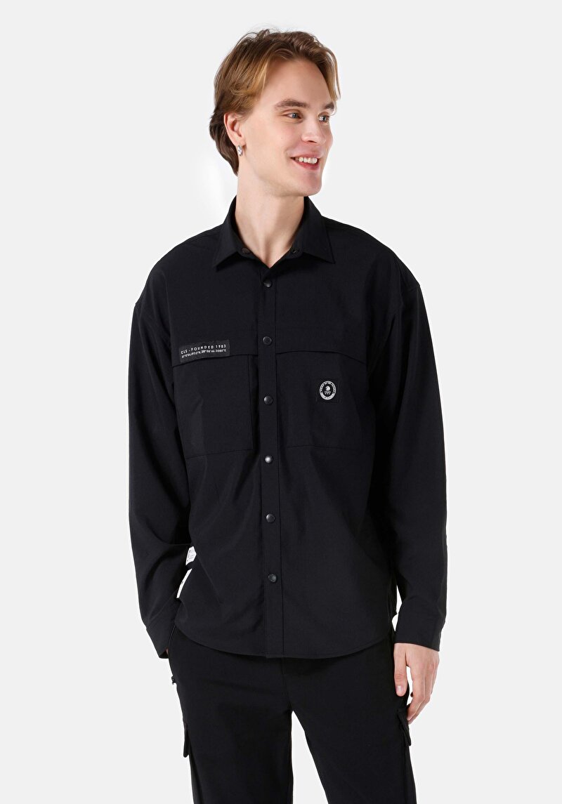 Зображення Сорочка З Довгим Рукавом Чоловіча Чорна Cl1068193