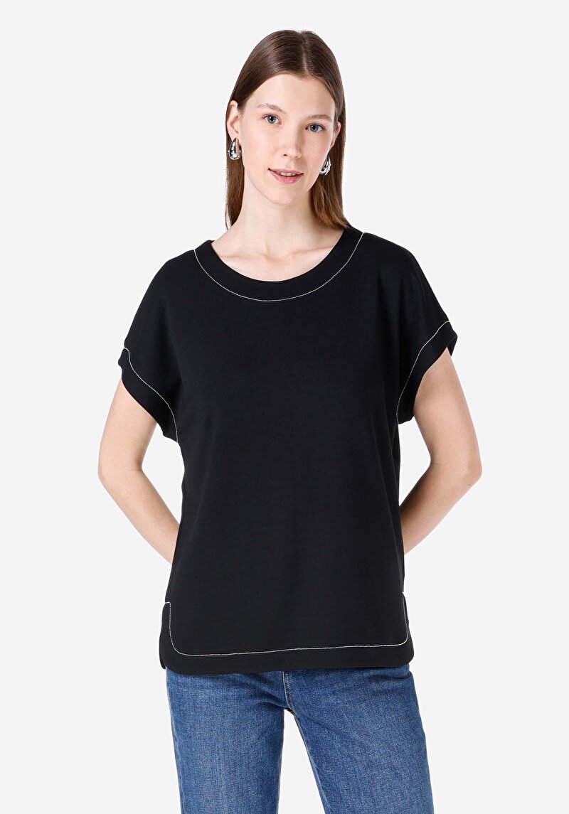 Зображення Футболка З Коротким Рукавом Жіноча Чорна  Cl1067324