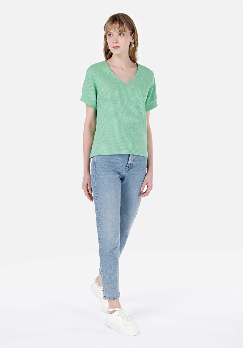 Показати інформацію про Футболка З Коротким Рукавом Жіноча Зелена  Cl1067991