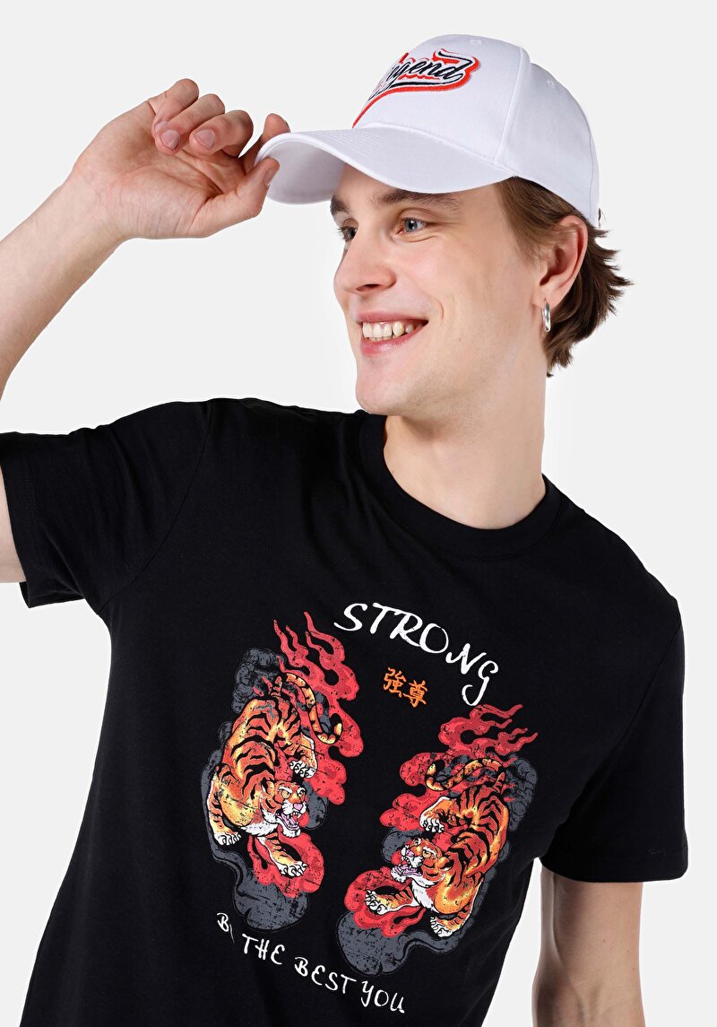 Показати інформацію про Футболка З Коротким Рукавом Чоловіча Чорна  Cl1068204