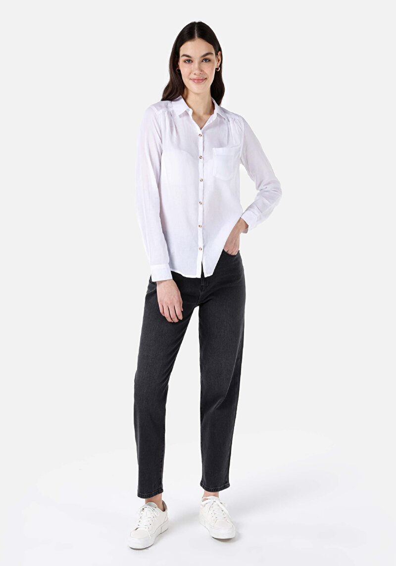 Показати інформацію про Сорочка З Довгим Рукавом Жіноча Біла  Cl1068235