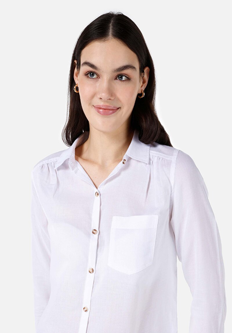 Показати інформацію про Сорочка З Довгим Рукавом Жіноча Біла  Cl1068235