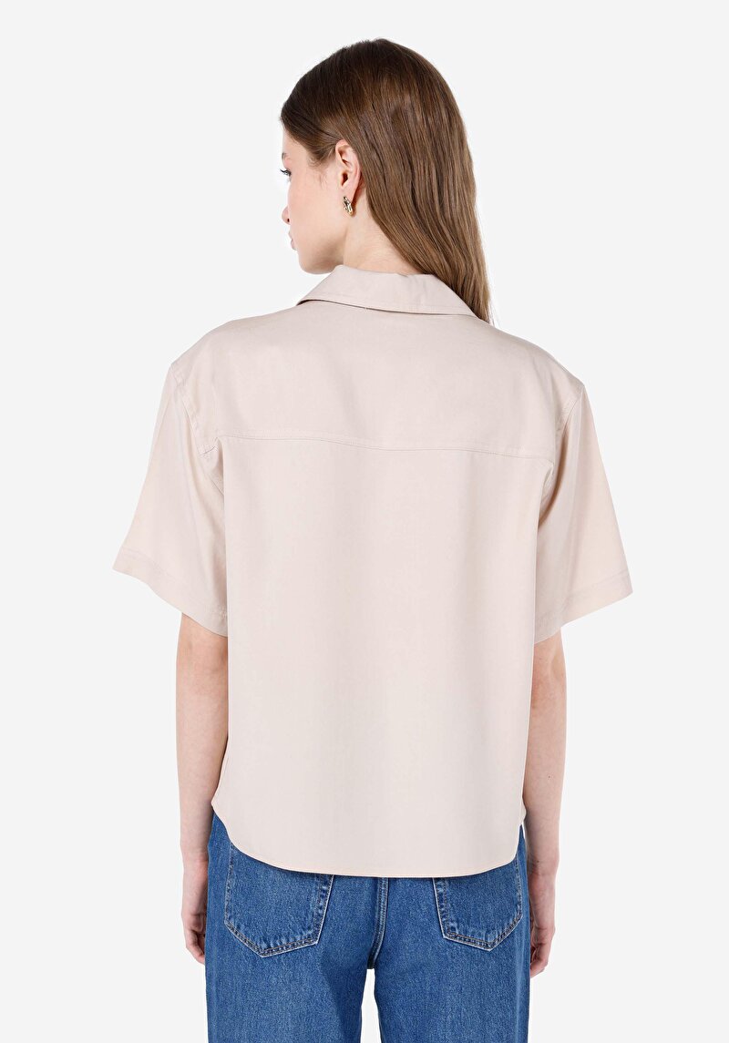 Зображення Сорочка З Коротким Рукавом Жіноча Бежева Cl1068238