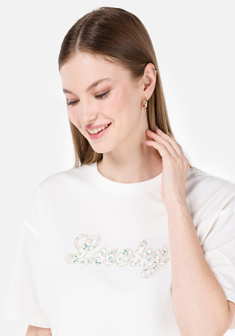 Показати інформацію про Футболка З Коротким Рукавом Жіноча Біла  Cl1067985