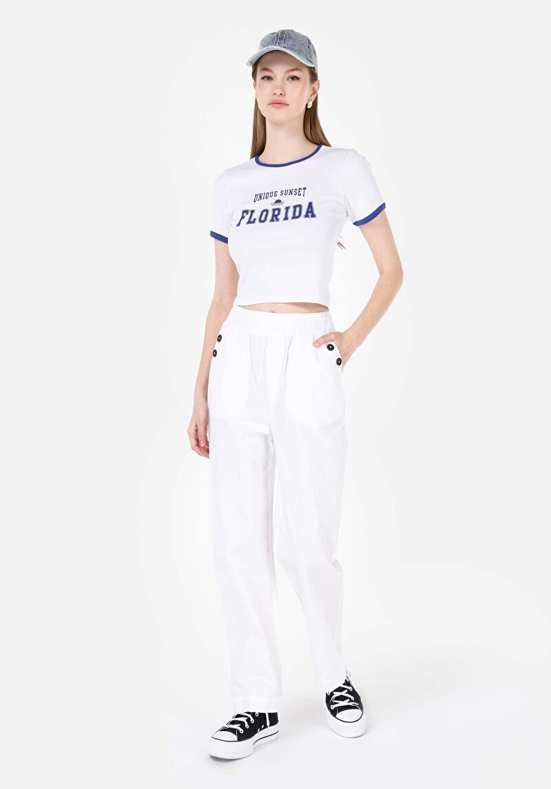 Показати інформацію про Футболка З Коротким Рукавом Жіноча Біла  Cl1069241